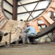 Large Gear being repaired in shop