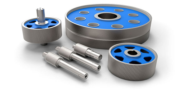 3d render of marine gears