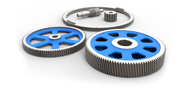 3D render of sugar mill gears